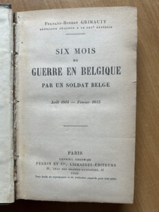 Six mois de guerre en Belgique