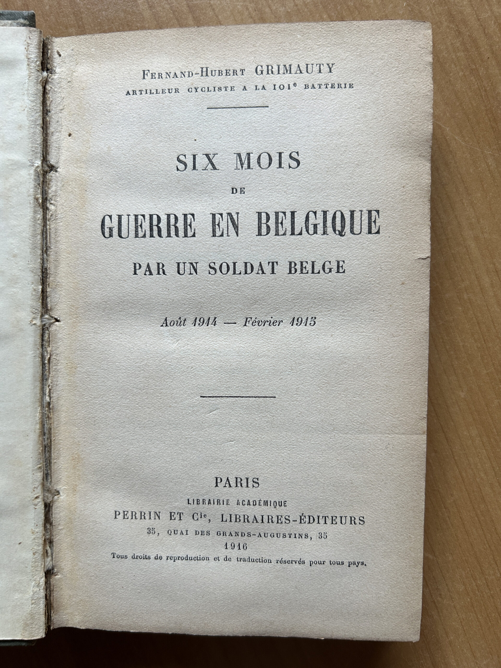 Six mois de guerre en Belgique
