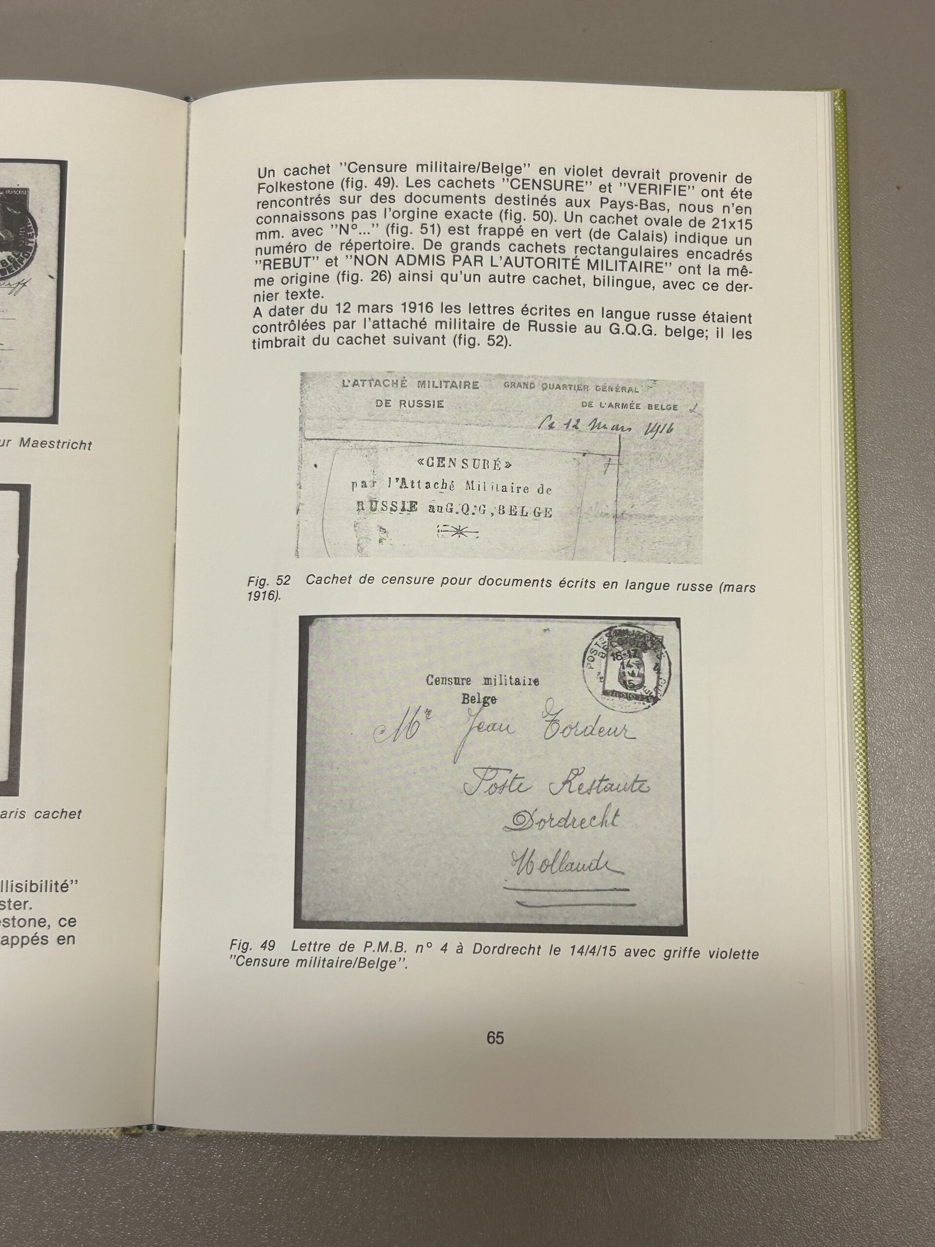 Censure et postes militaires belges 1914 à 1929 - Afbeelding 4